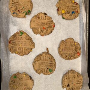 12 Peanut Butter M&M Cookies